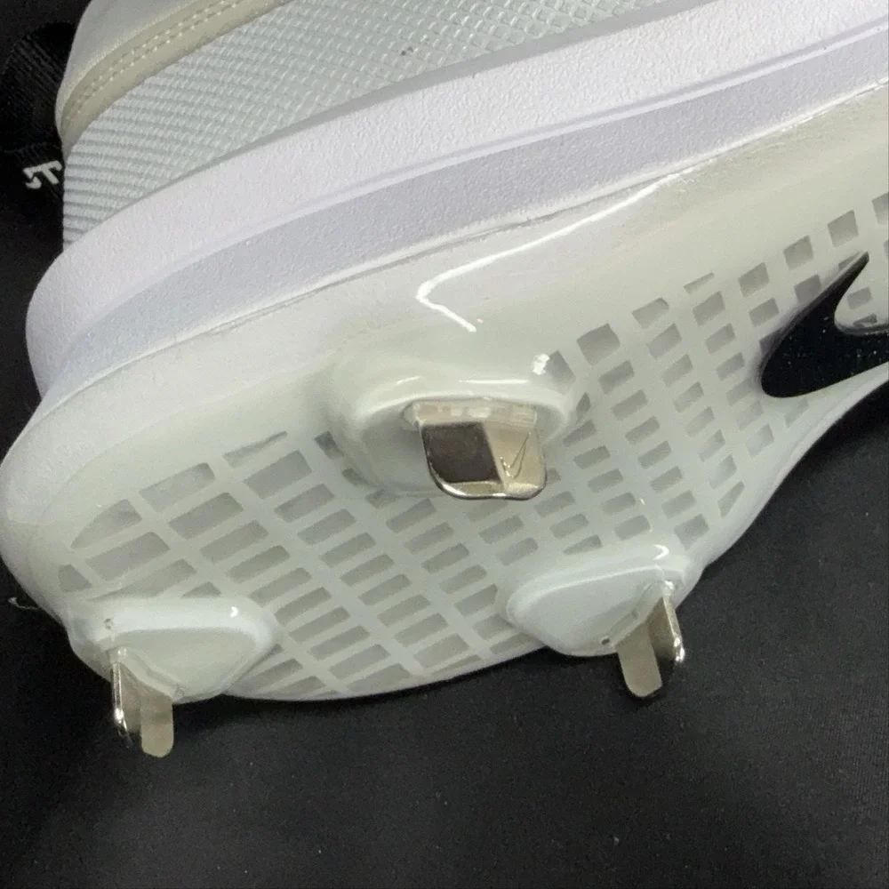 Nike Trout Low Baseball Cleats Shoes Mens 13 White Metal Spikes FB2907-100